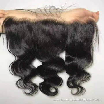 Wholesale New Trends Transparent HD 13*4 Thin Swiss Lace Frontal,HD Transparent Swiss Lace Bodywave Frontal Vendor